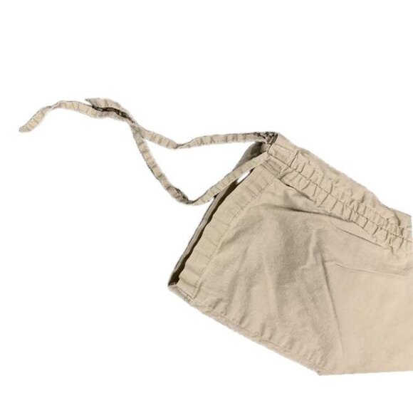 Y2K khaki capris with ruching and drawstrings - Picture 4 of 5